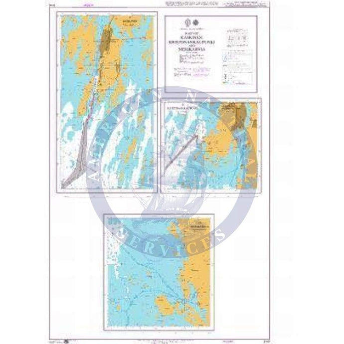 British Admiralty Nautical Chart 2145: Finland - Gulf of Bothnia, Ports of Kaskinen, Kristiinankaupunki and Merikarvia