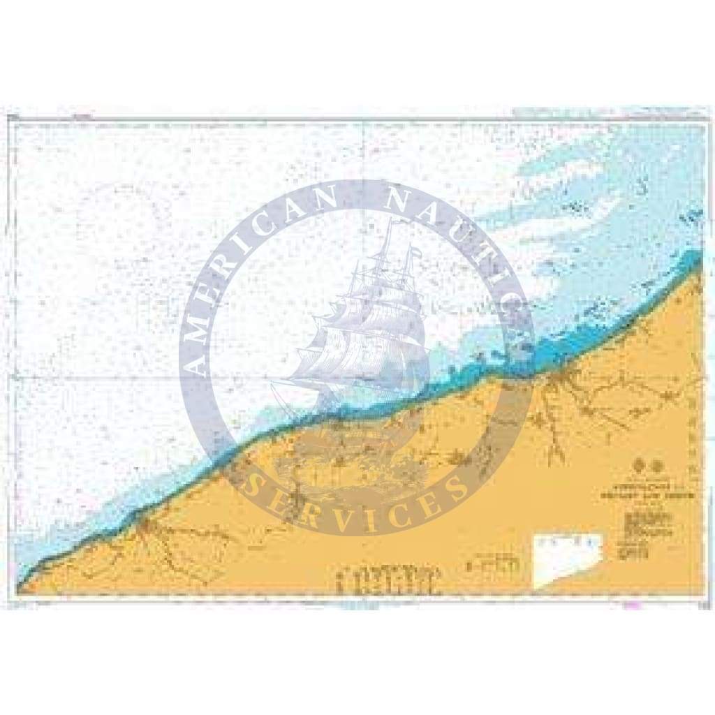 British Admiralty Nautical Chart 2148: Approaches to Fecamp and Dieppe