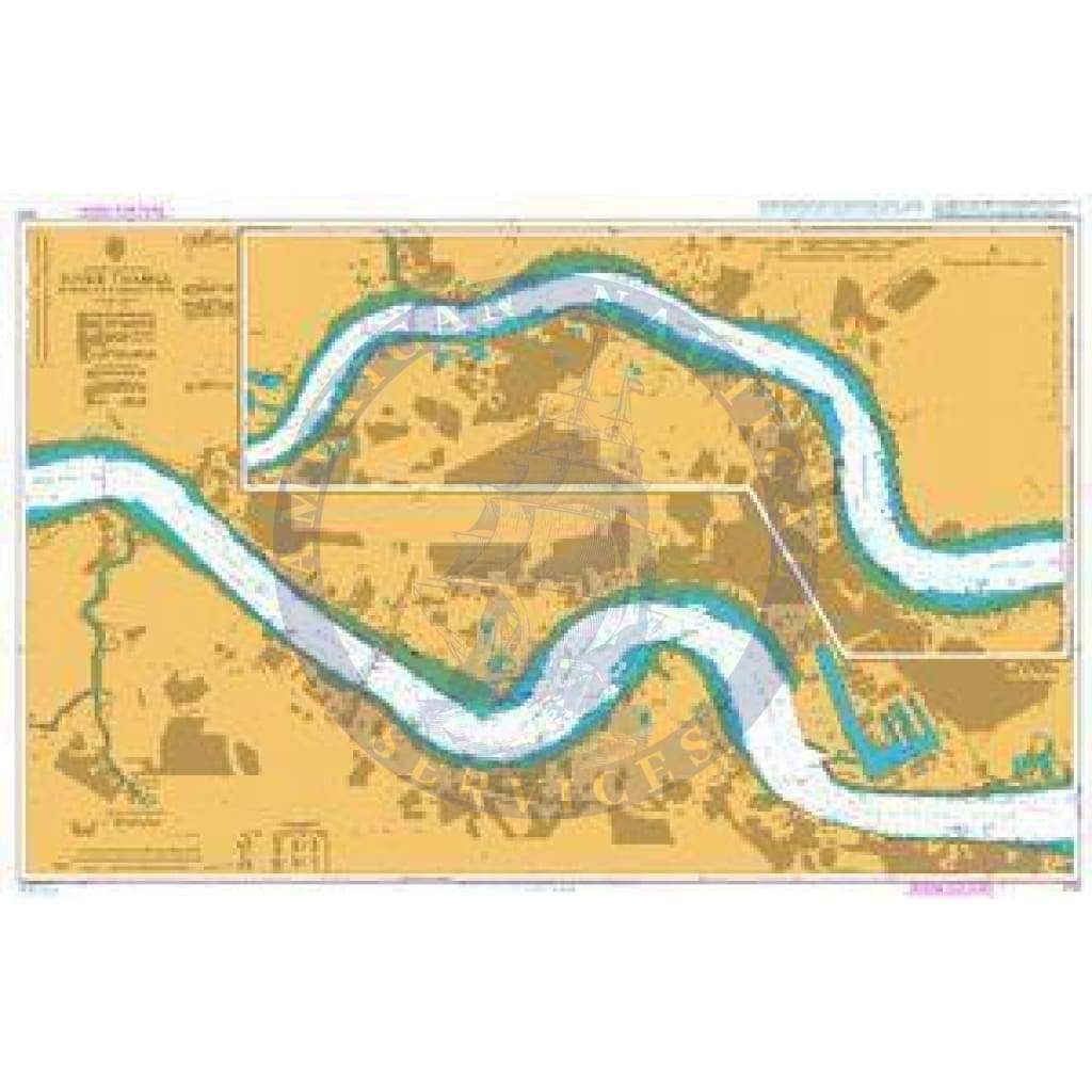British Admiralty Nautical Chart 2151:  England – East Coast, River Thames, Tilbury to Margaret Ness