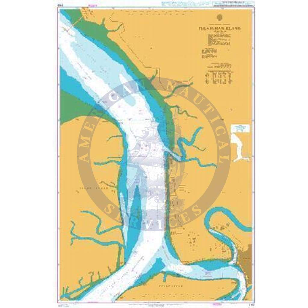 British Admiralty Nautical Chart 2152: Pelabuhan Klang