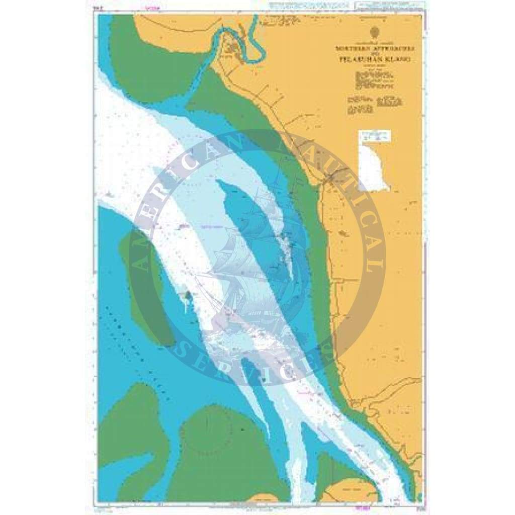 British Admiralty Nautical Chart 2155: Northern Approaches to Pelabuhan Klang