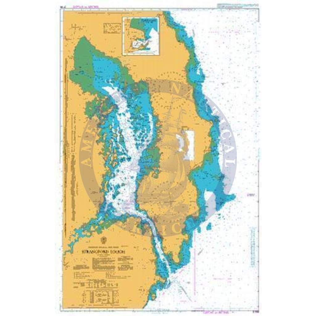 British Admiralty Nautical Chart 2156: Northern Ireland - East Coast, Strangford Lough. Portavogie