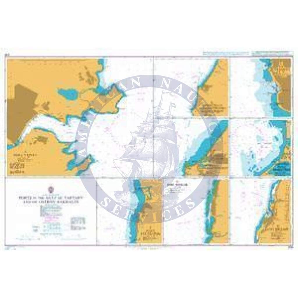 British Admiralty Nautical Chart 2161: Ports in the Gulf of Tartary and on Ostrov Sakhalin