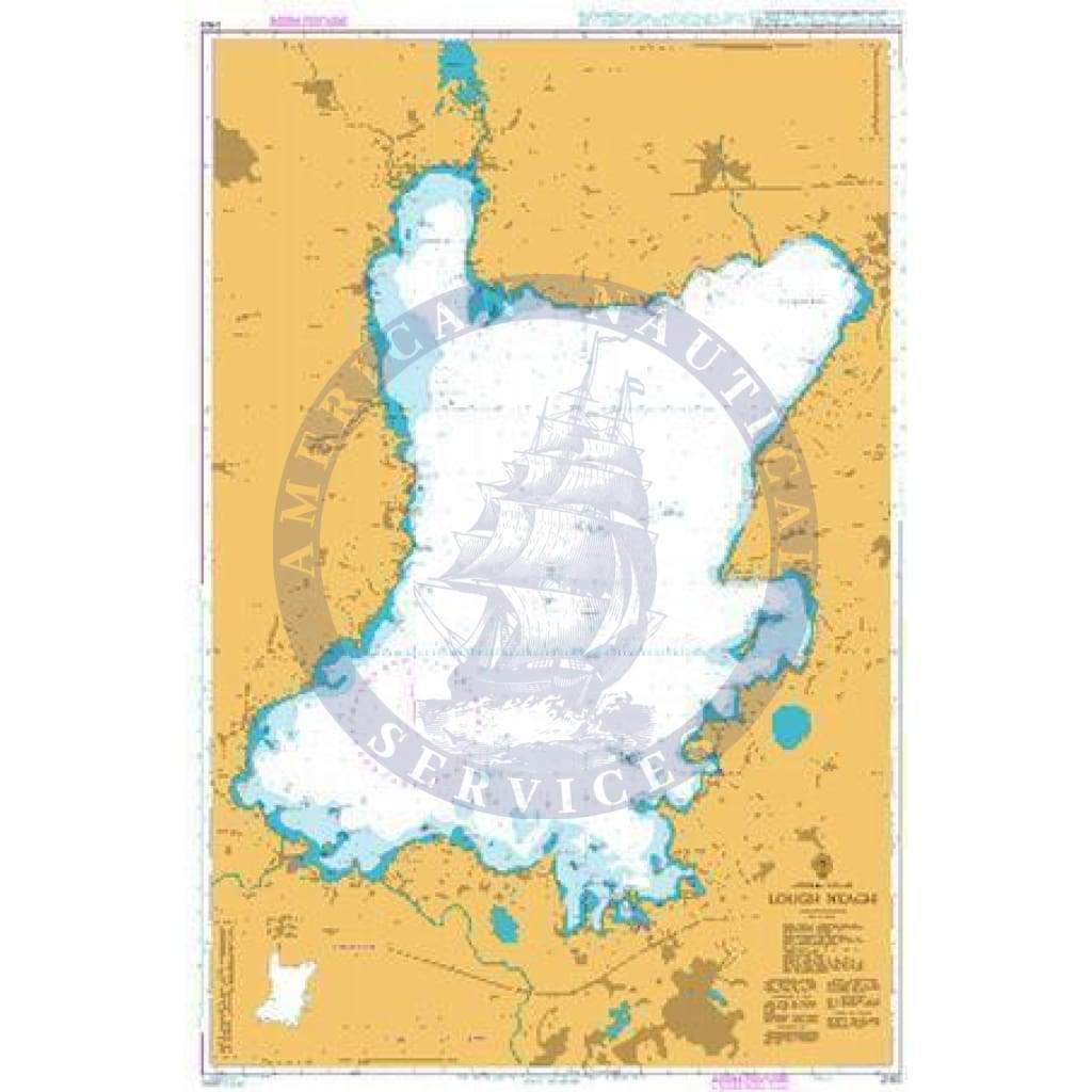 British Admiralty Nautical Chart 2163: Lough Neagh