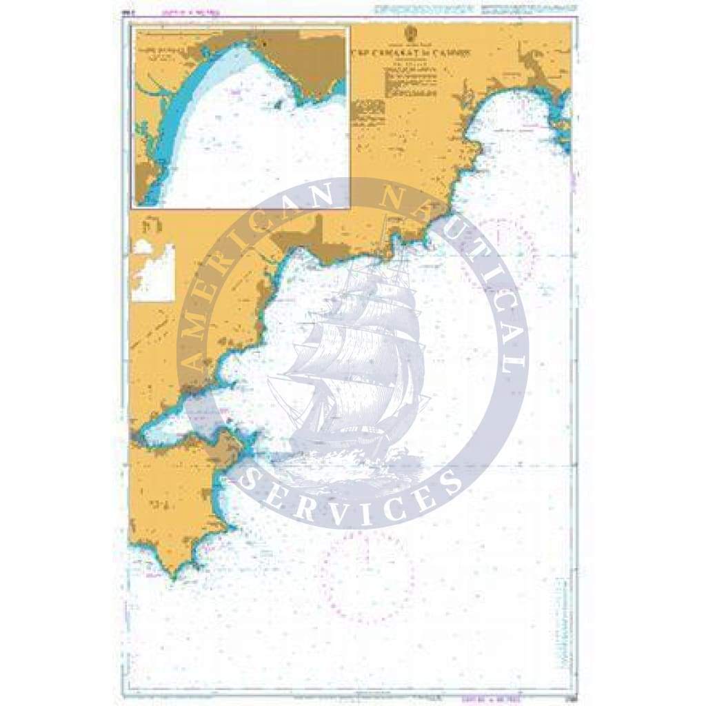 British Admiralty Nautical Chart 2166: Cap Camarat to Cannes