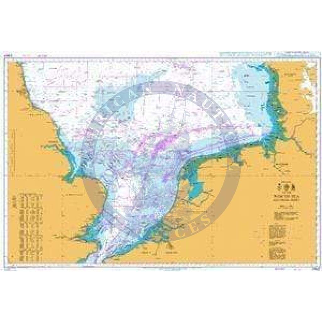 British Admiralty Nautical Chart 2182A: North Sea Southern Sheet