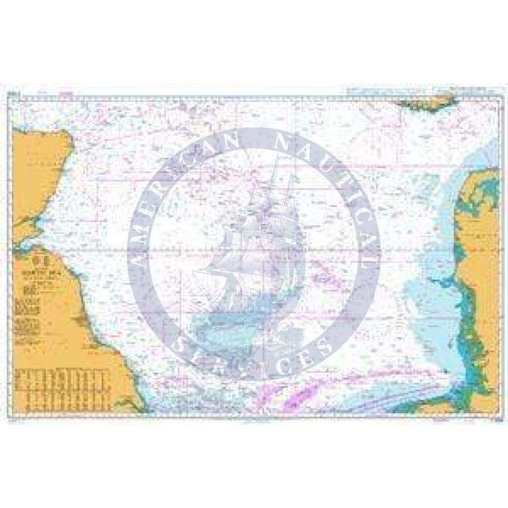 British Admiralty Nautical Chart  2182B: North Sea Central Sheet