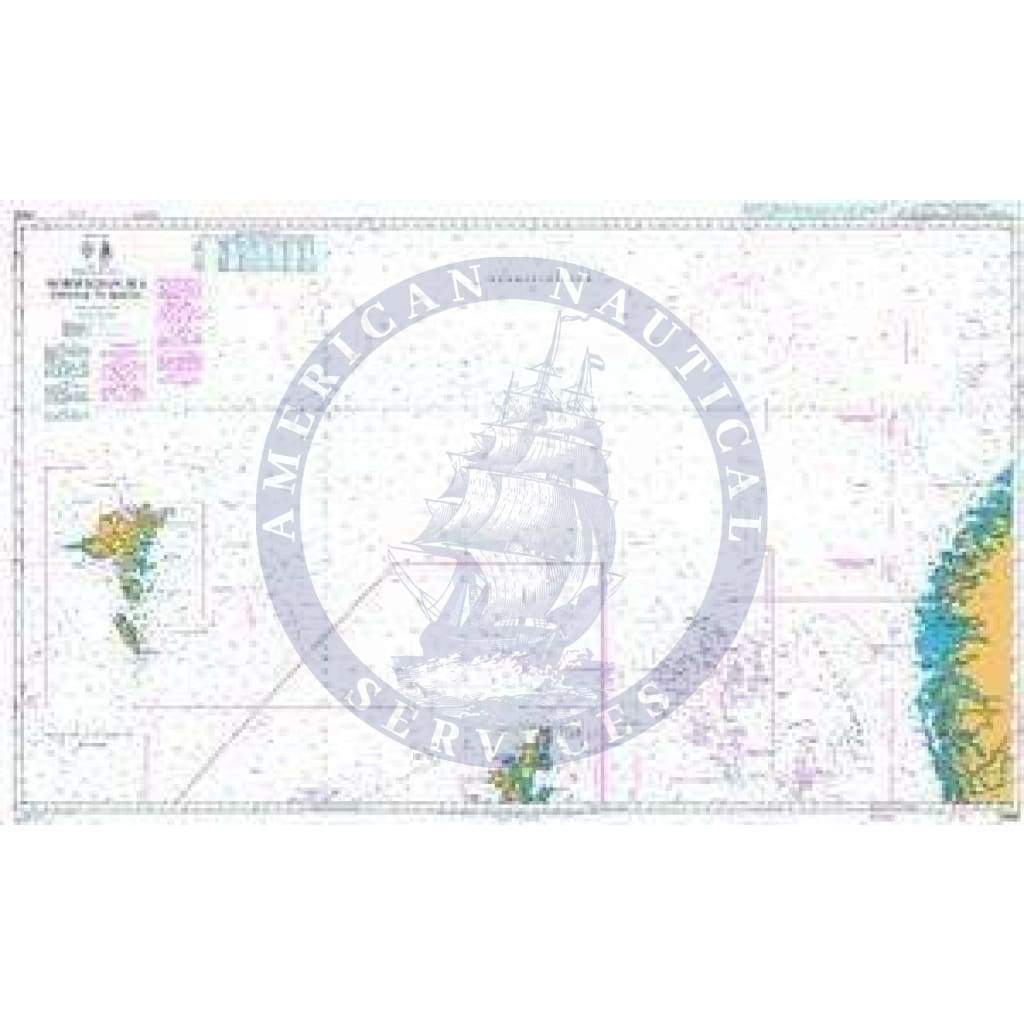 British Admiralty Nautical Chart  2182D: Norwegian Sea Foroyar to Bergen