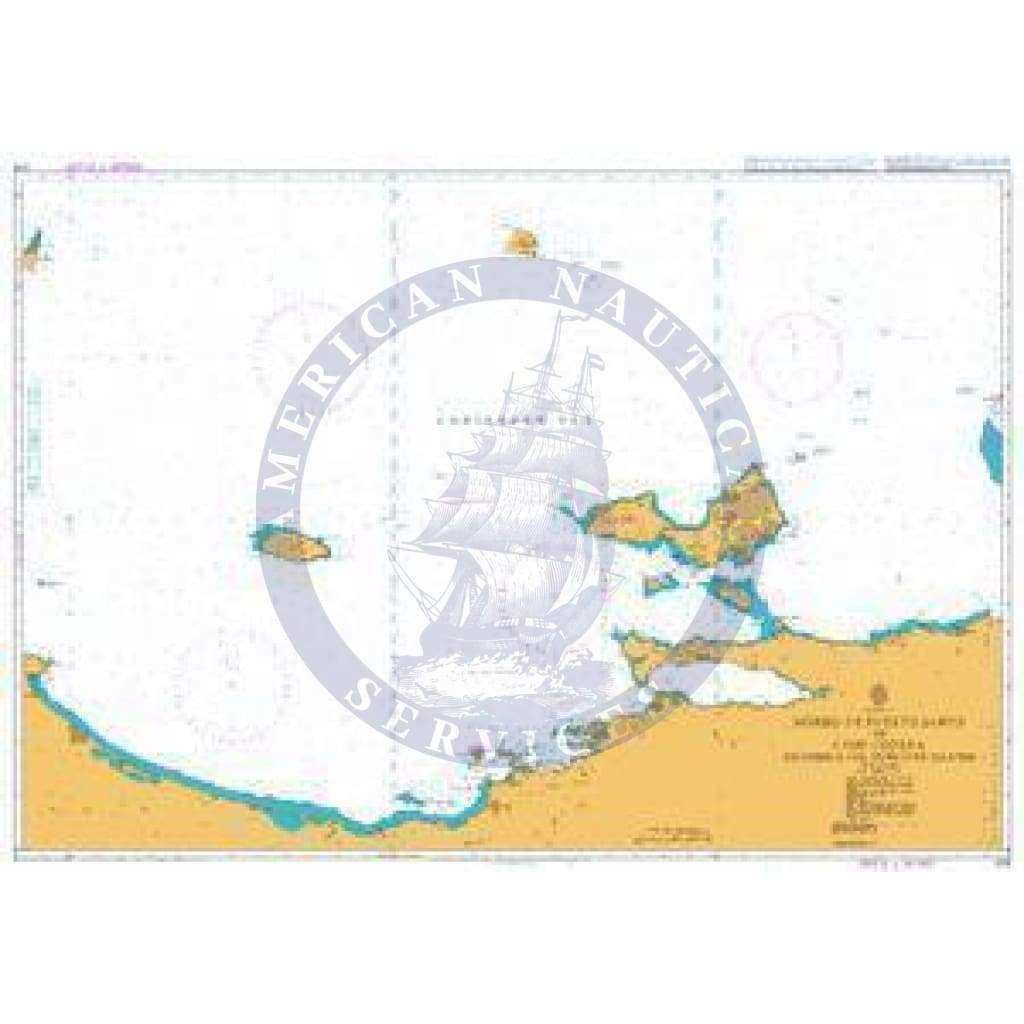British Admiralty Nautical Chart 2191: Morro de Puerto Santo to Cabo Codera including the outlying islands