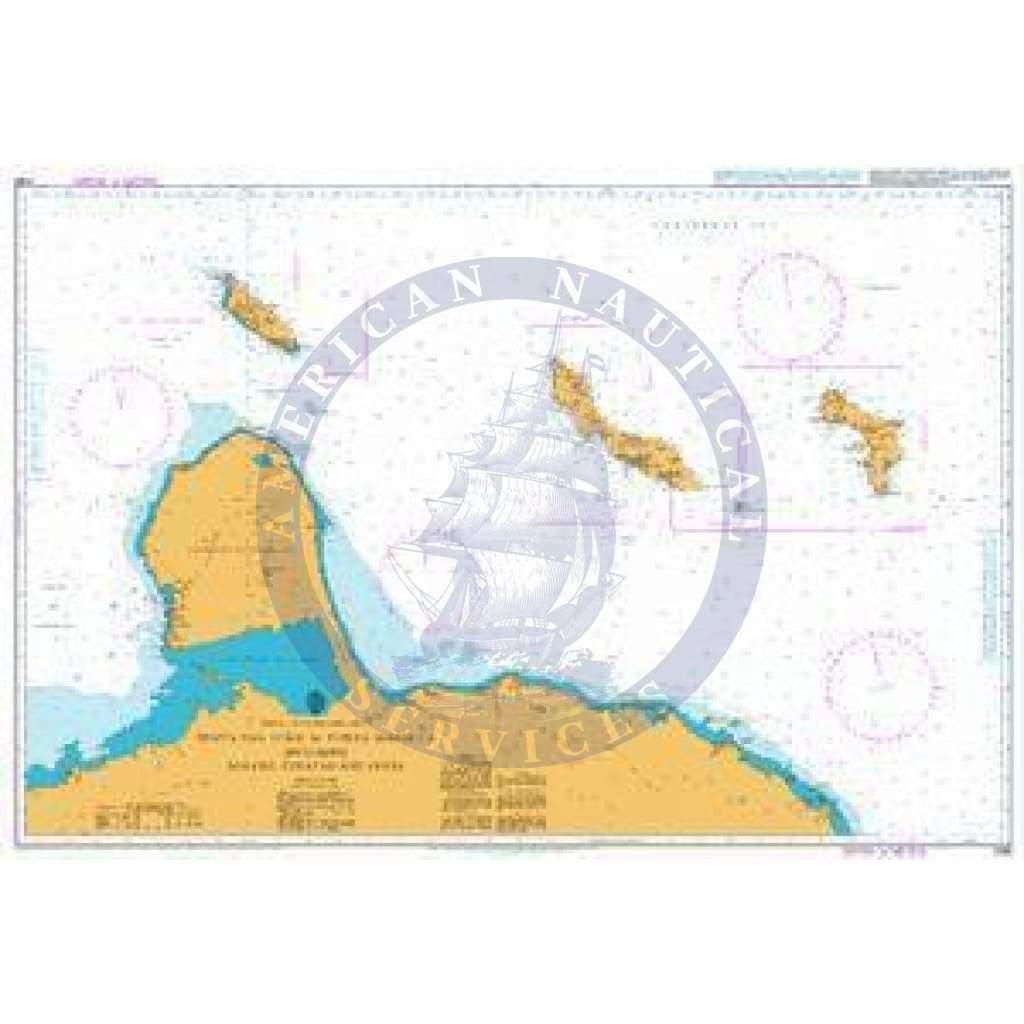 British Admiralty Nautical Chart  2193: Punta San Juan to Punta Macolla including Bonaire- Curacao and Aruba