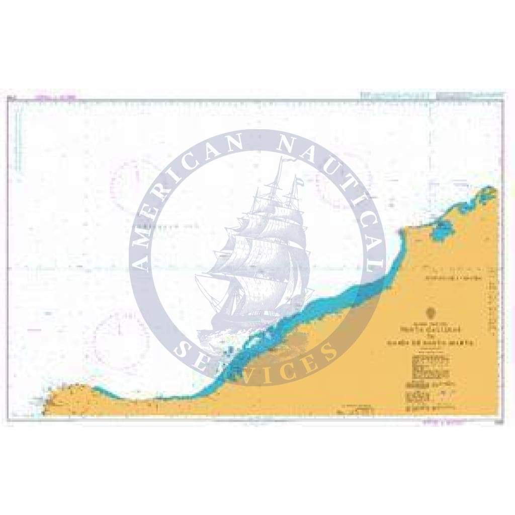 British Admiralty Nautical Chart 2195: Punta Gallinas to Bahia de Santa Marta