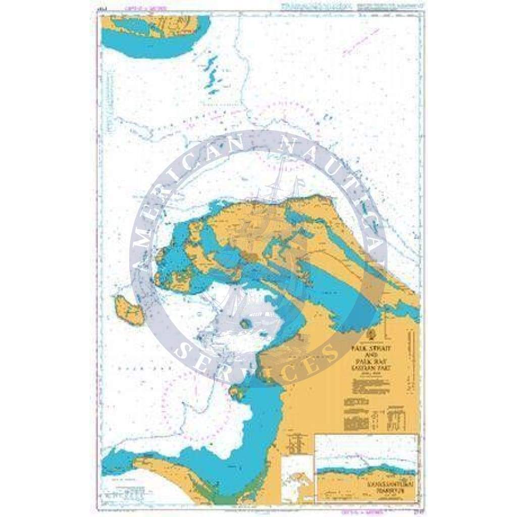 British Admiralty Nautical Chart  2197: Palk Strait and Palk Bay (Eastern Part)