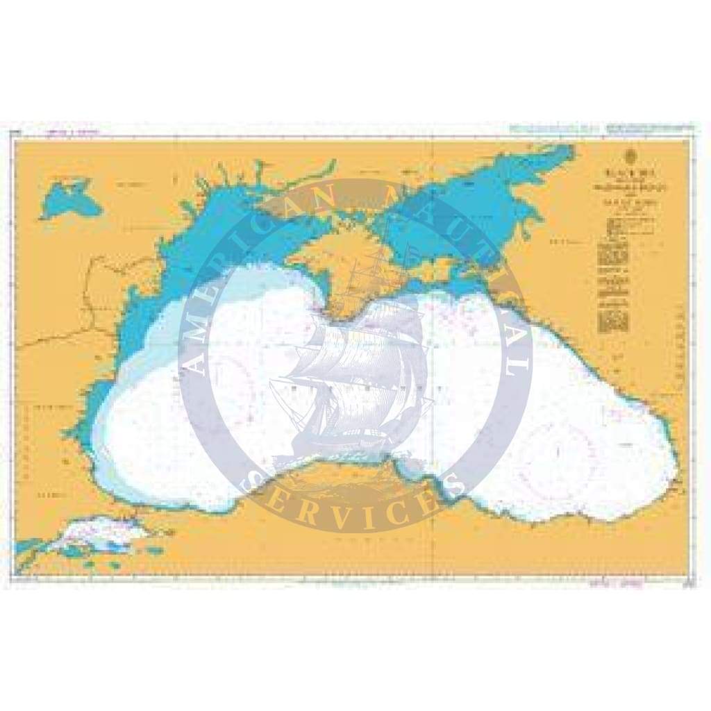British Admiralty Nautical Chart  2214: Black Sea including Marmara Denizi and Sea of Azov
