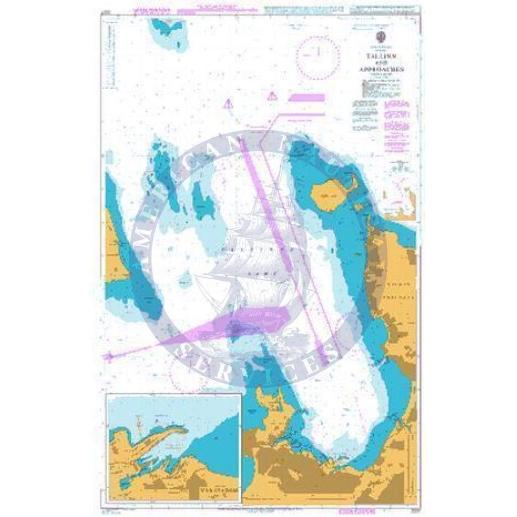 British Admiralty Nautical Chart   2227: Tallinn and Approaches