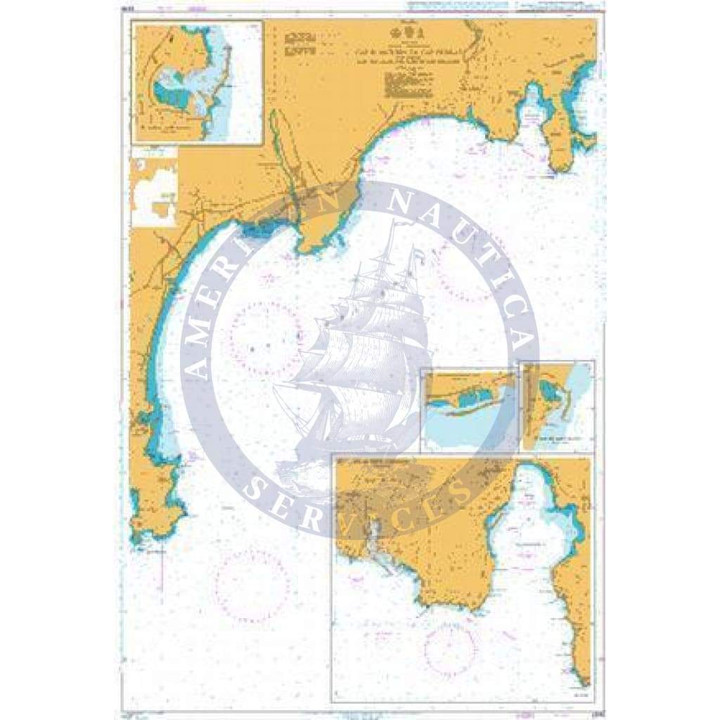 British Admiralty Nautical Chart 2246: Cap D'Antibes To Cap Ferrat including Baie des Anges and Rade de Villefranche