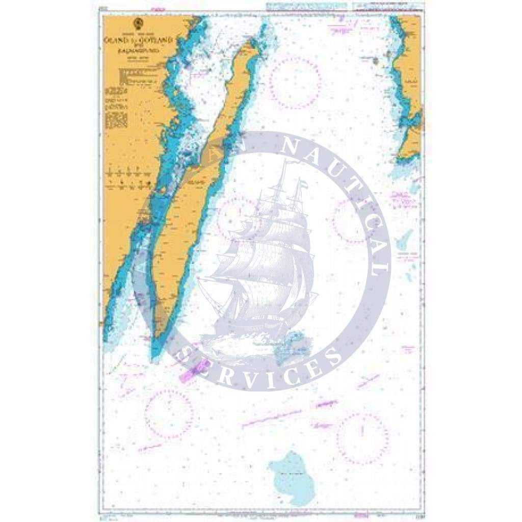 British Admiralty Nautical Chart 2251: Oland to Gotland with Kalmarsund