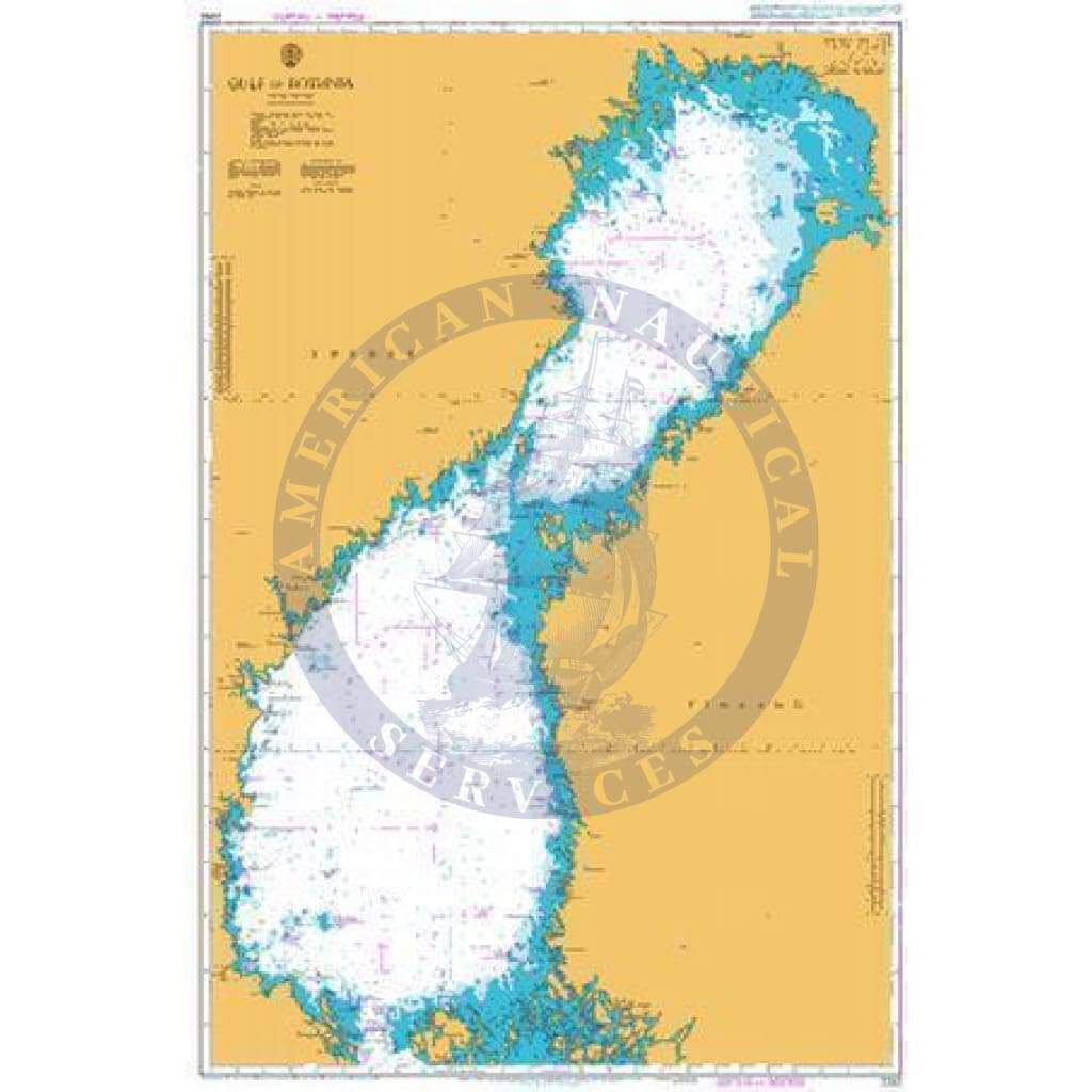 British Admiralty Nautical Chart  2252: Gulf of Bothnia