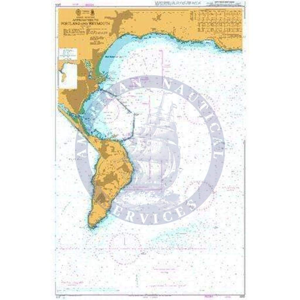 British Admiralty Nautical Chart 2255: Approaches to Portland and Weymouth
