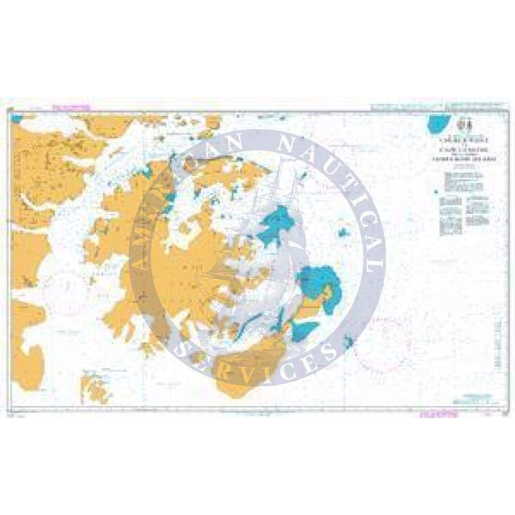 British Admiralty Nautical Chart 227: Church Point to Cape Longing including James Ross Island