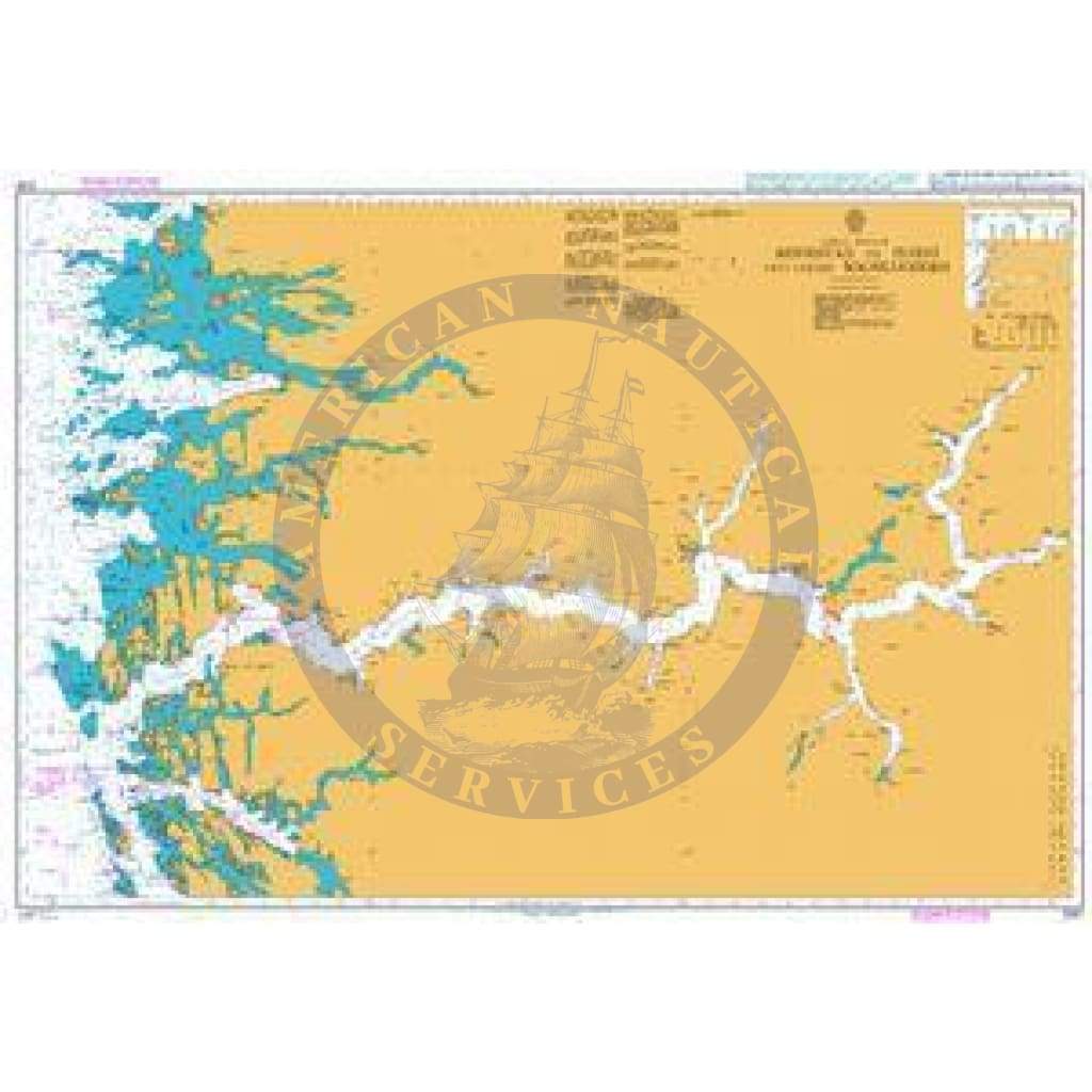 British Admiralty Nautical Chart 2291: Norway - West Coast, Mongstad to Florø including Sognefjorden