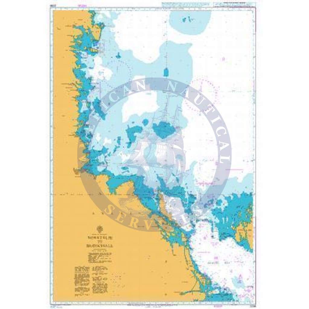 British Admiralty Nautical Chart  2296: Gulf of Bothnia, Norrtälje to Hudiksvall