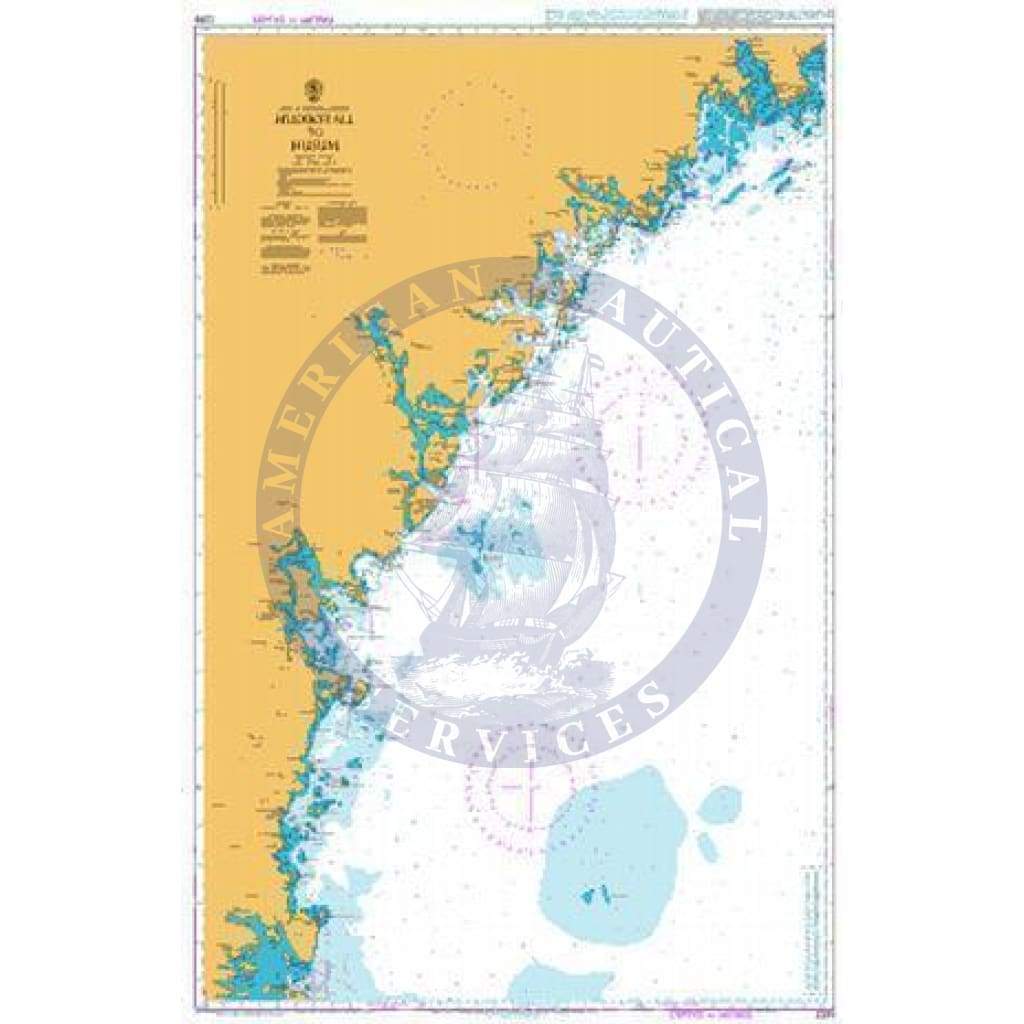 British Admiralty Nautical Chart 2299: Gulf of Bothnia – Sweden, Hudiksvall to Husum