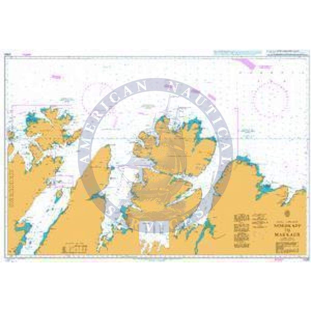British Admiralty Nautical Chart 2330: Norway - North Coast, Nordkapp to Makkaur