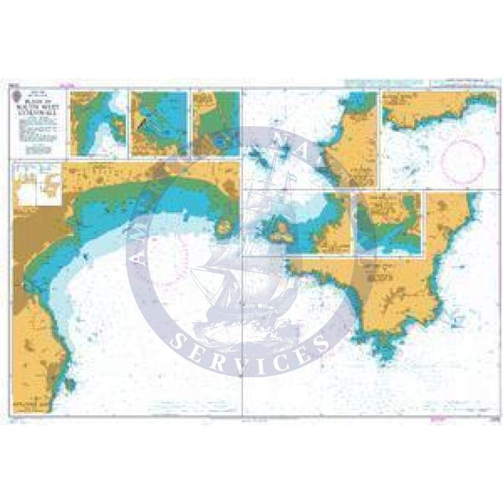 British Admiralty Nautical Chart 2345: England, South Coast, Plans in South West Cornwall