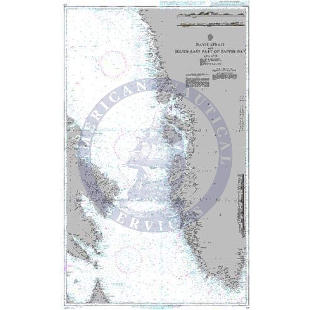 British Admiralty Nautical Chart 235: Davis Strait and South East Part of Baffin Bay