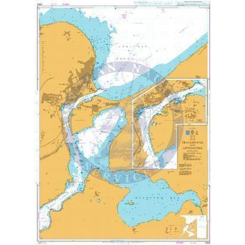 British Admiralty Nautical Chart 2354: Baltic Sea - Germany, Travemünde and Approaches. Travemünde