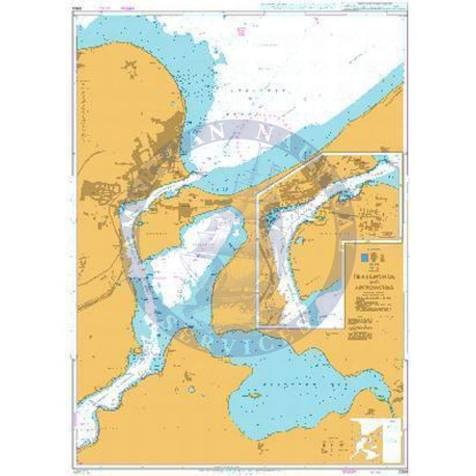British Admiralty Nautical Chart 2354: Baltic Sea - Germany, Travemünde and Approaches. Travemünde