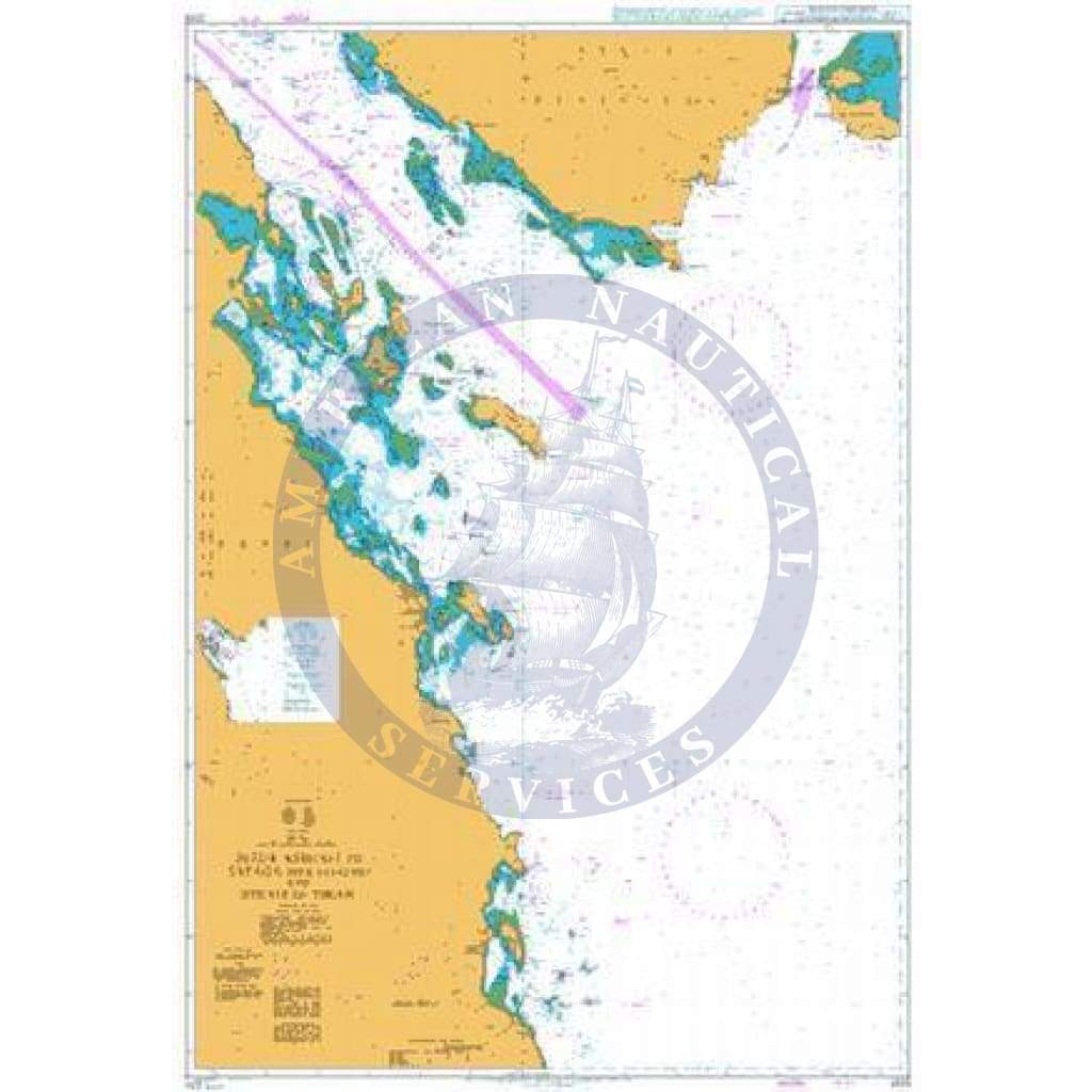 British Admiralty Nautical Chart 2375: Juzur Ashrafi to Safaga (Bur Safajah) and Strait of Tiran