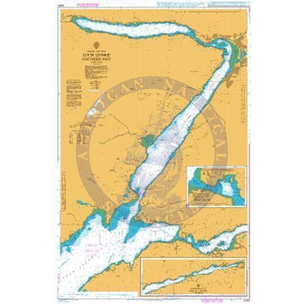British Admiralty Nautical Chart  2380: Loch Linnhe Northern Part