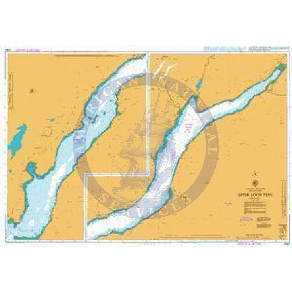 British Admiralty Nautical Chart 2382: Scotland - West Coast, Firth of Clyde, Upper Loch Fyne