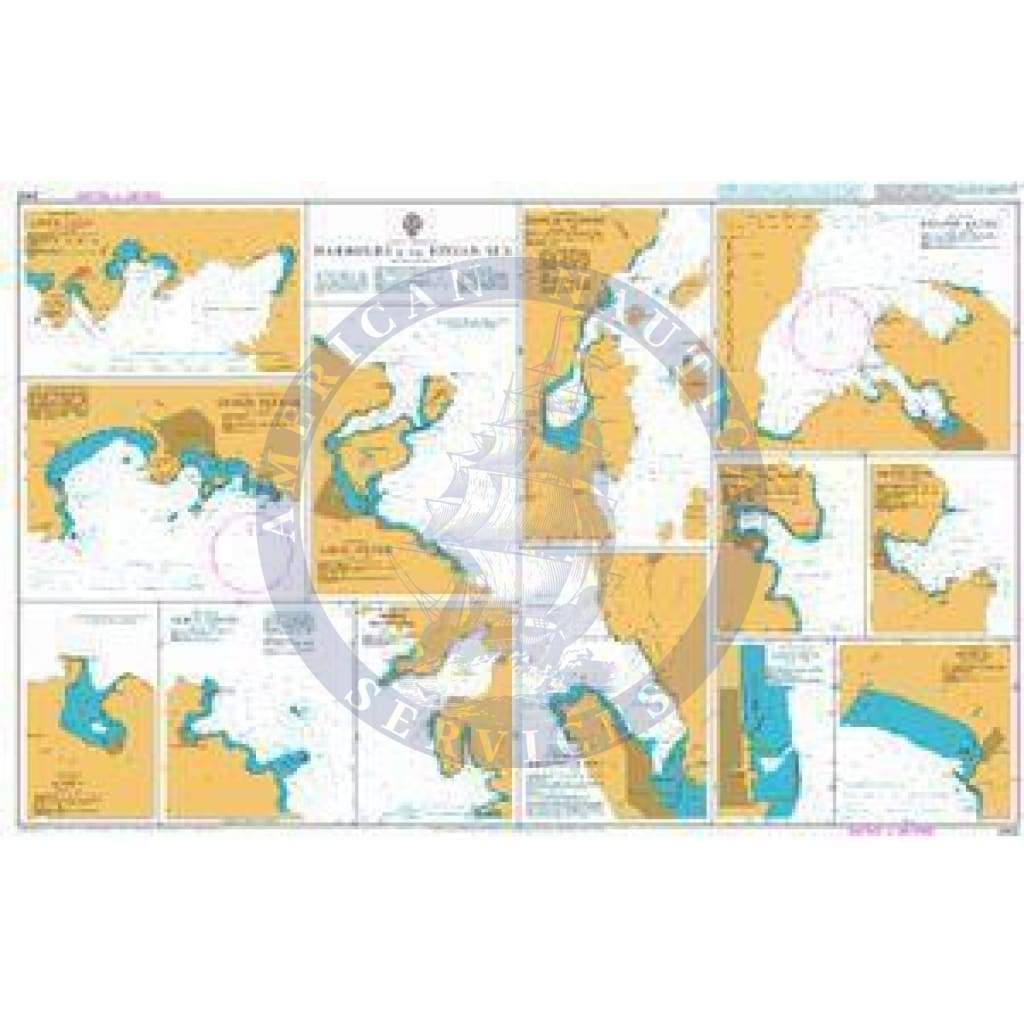 British Admiralty Nautical Chart 2402: Harbours in the Ionian Sea