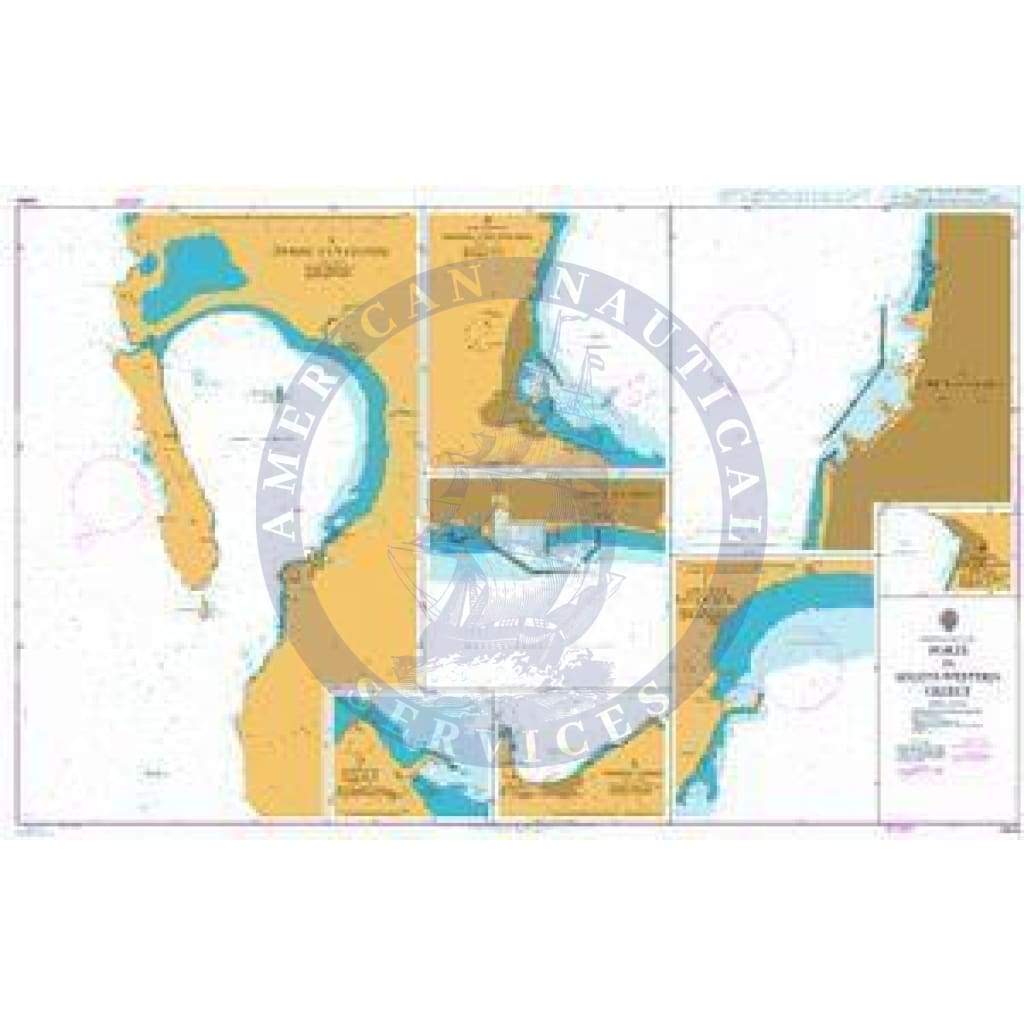 British Admiralty Nautical Chart 2404: Ports in South-Western Greece