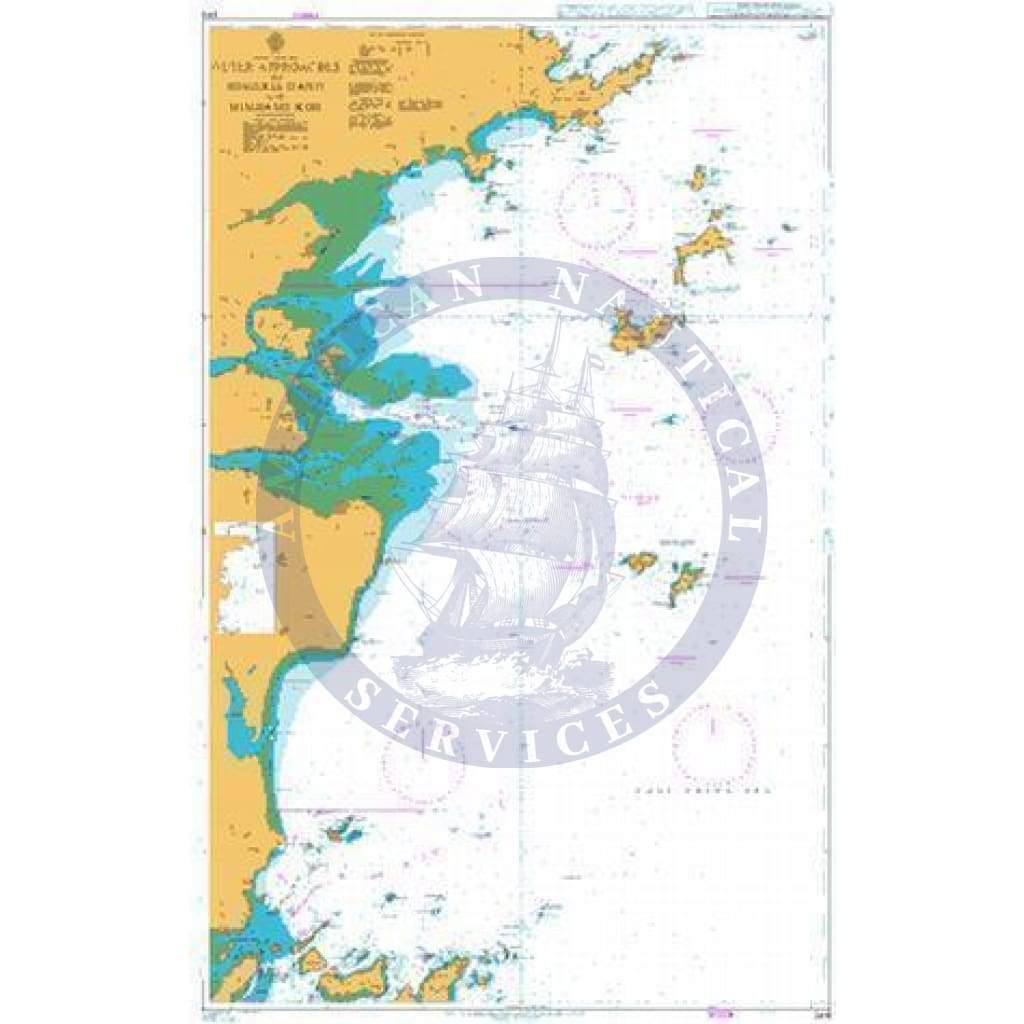 British Admiralty Nautical Chart 2419: China - Dong Hai, Outer Approaches to Songxia Gang and Minjiang Kou