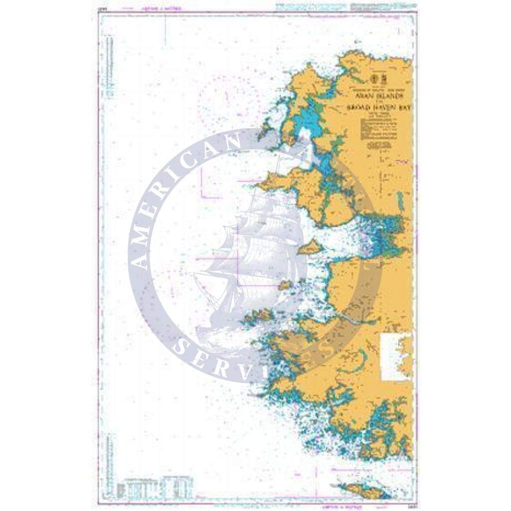British Admiralty Nautical Chart 2420: Aran Islands to Broad Haven Bay