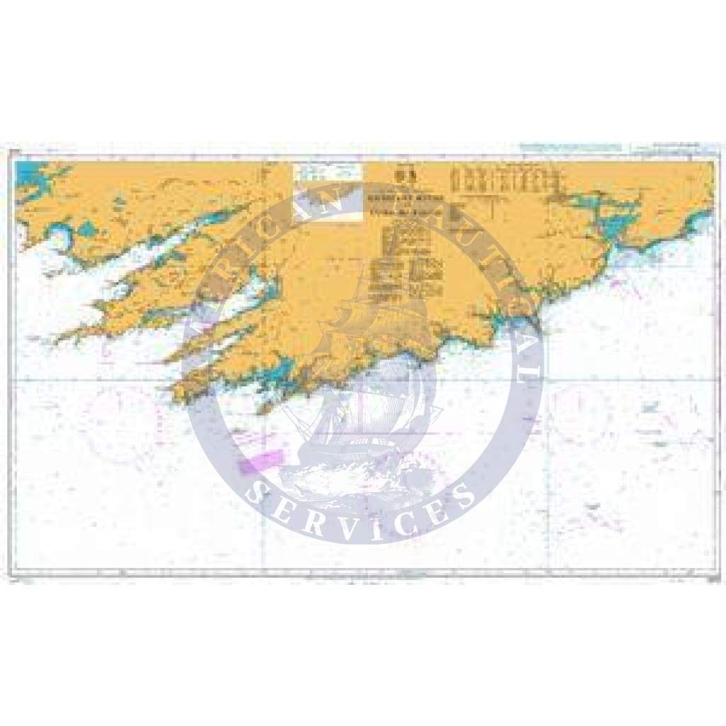 British Admiralty Nautical Chart 2424: Kenmare River to Cork Harbour