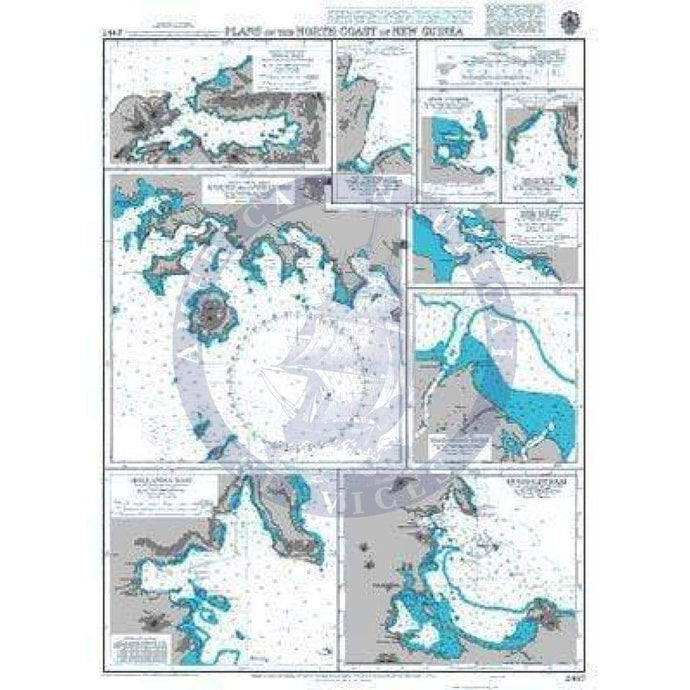 British Admiralty Nautical Chart 2467: Plans on the North Coast of New Guinea