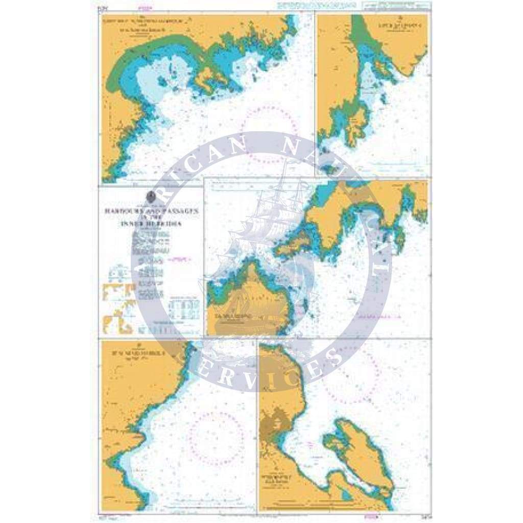 British Admiralty Nautical Chart 2474: Harbours and Passages in the Inner Hebrides