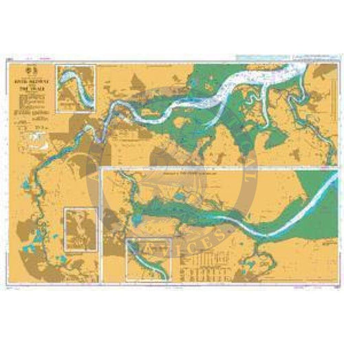 British Admiralty Nautical Chart 2482: River Medway and The Swale ...