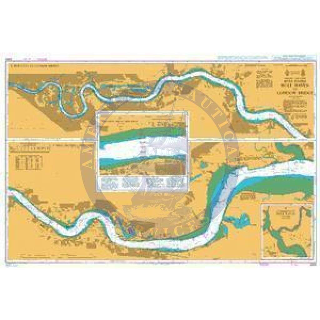 British Admiralty Nautical Chart 2484: England – East Coast, River Thames, Hole Haven to London Bridge