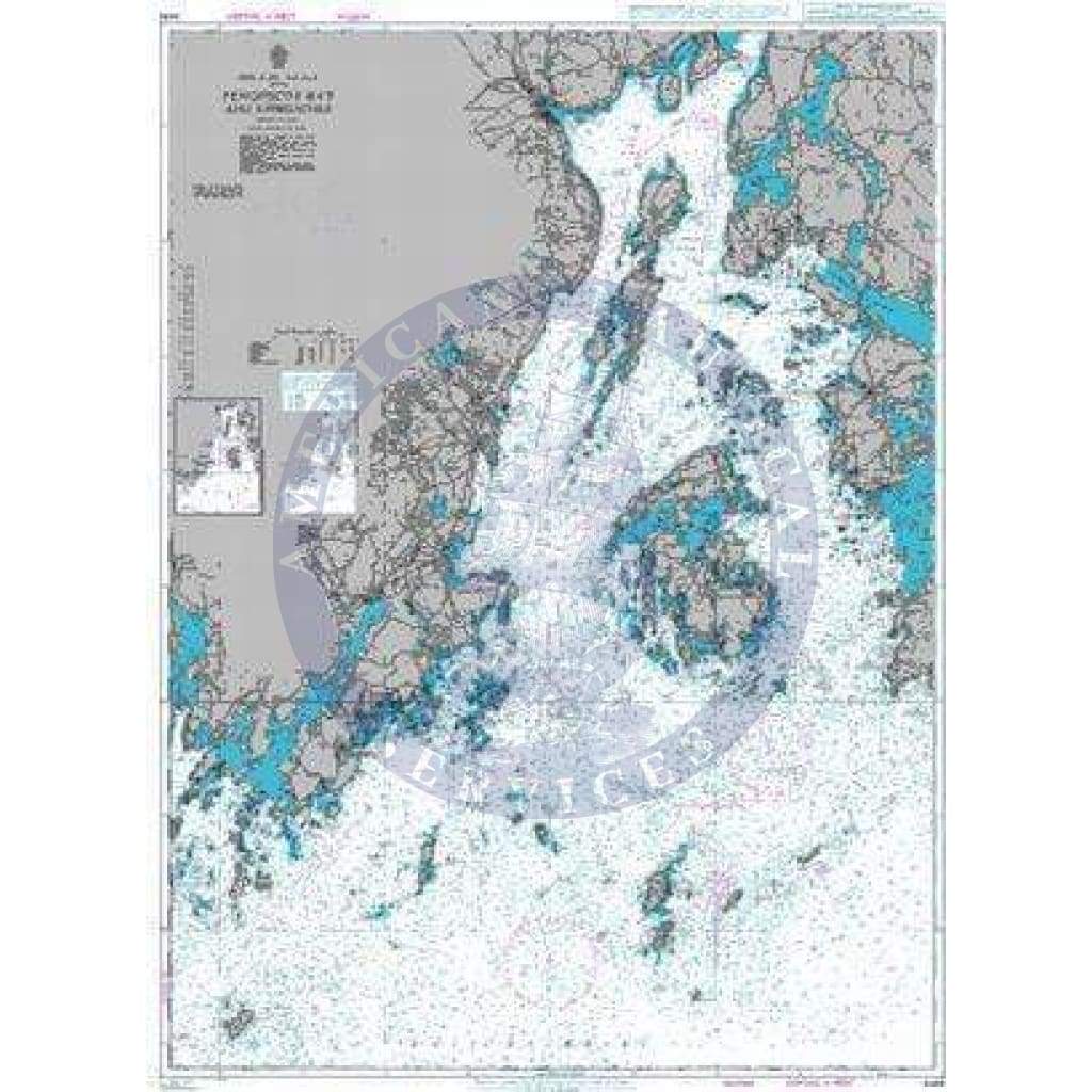 British Admiralty Nautical Chart 2486: United States - East Coast, Maine, Penobscot Bay and Approaches