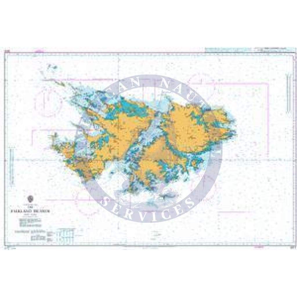 British Admiralty Nautical Chart  2512: The Falkland Islands