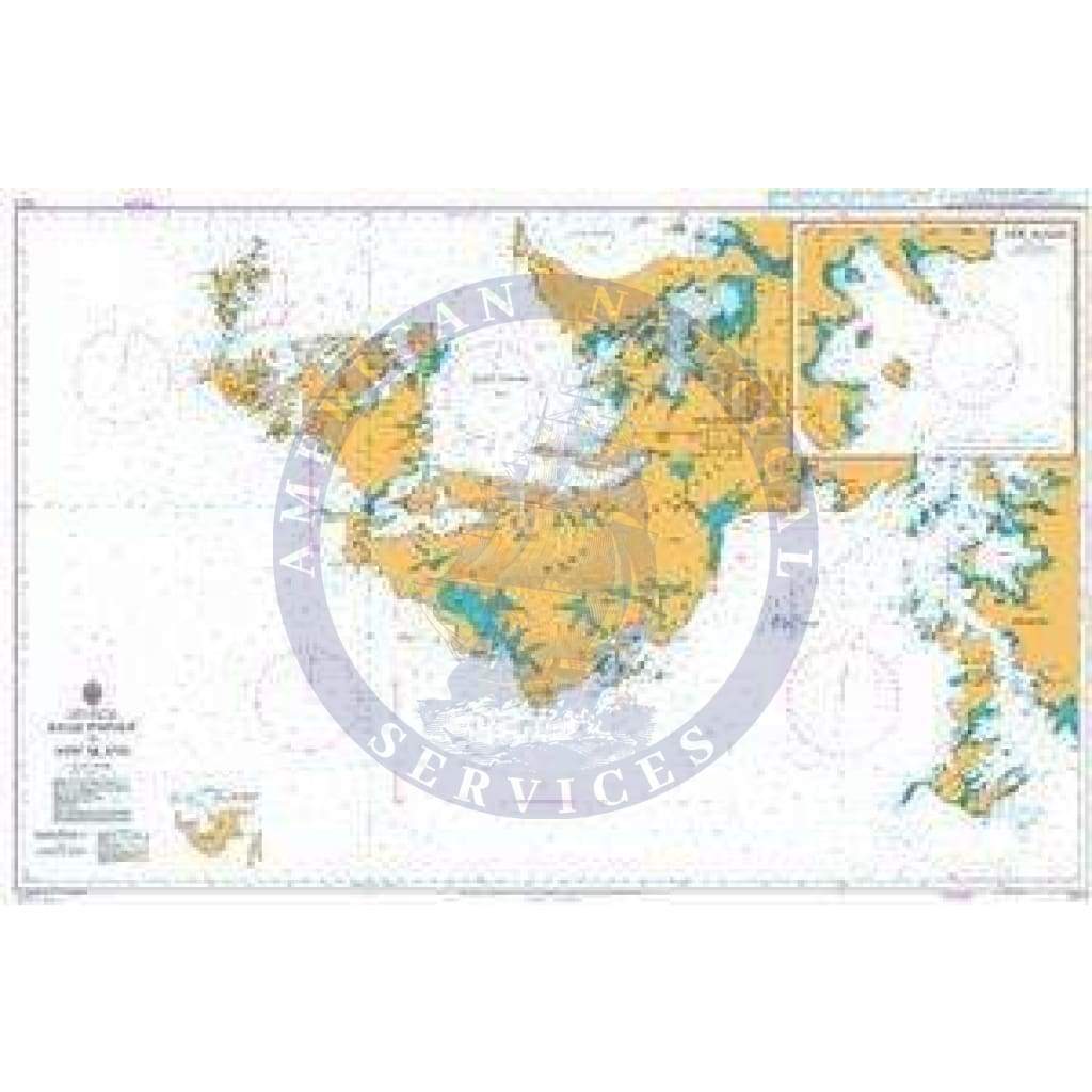 British Admiralty Nautical Chart 2513: Eagle Passage to New Island