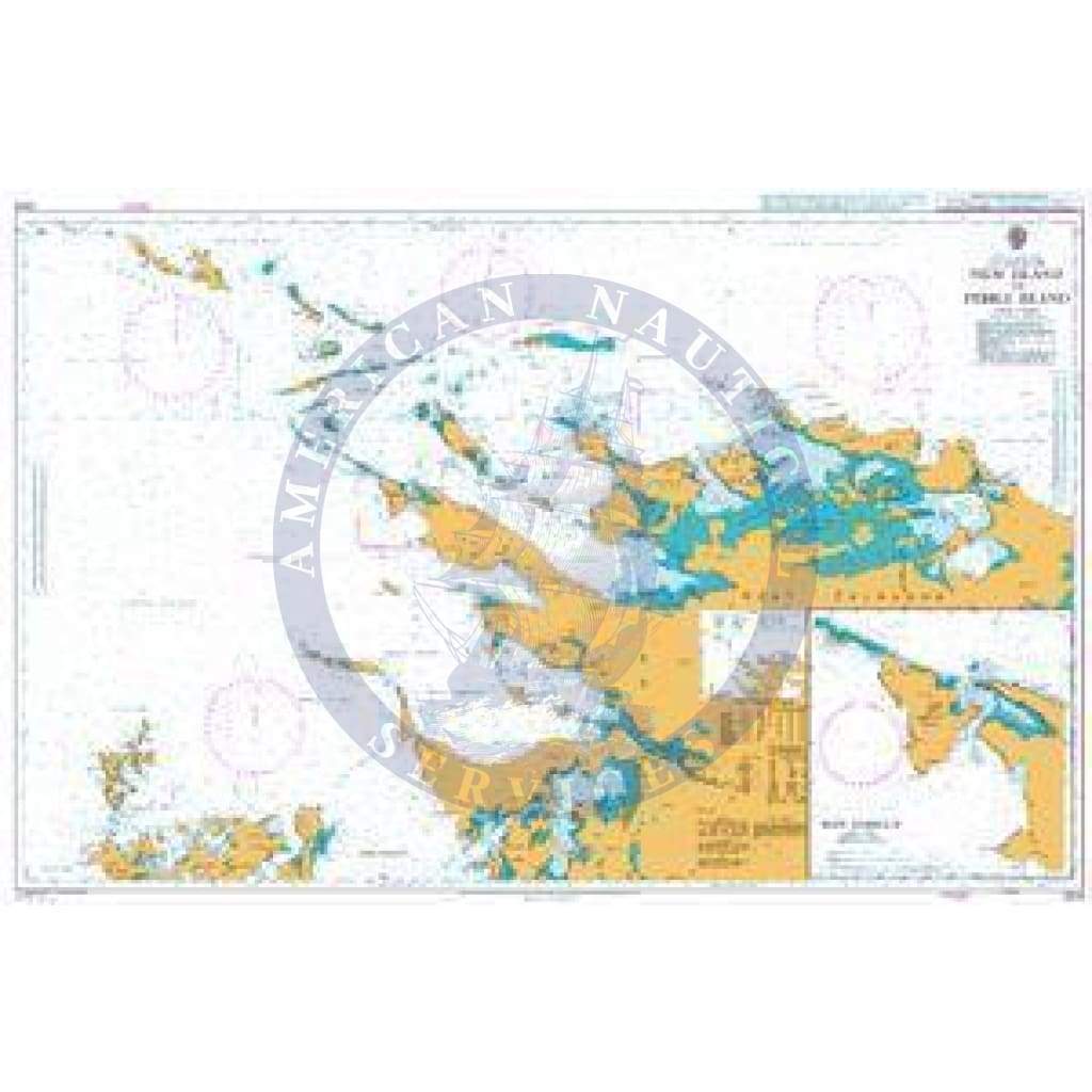 British Admiralty Nautical Chart 2514: New Island to Pebble Island