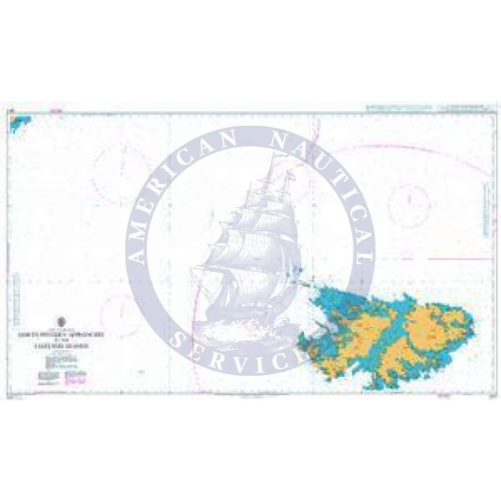 British Admiralty Nautical Chart  2517: North-Western Approaches to the Falkland Islands