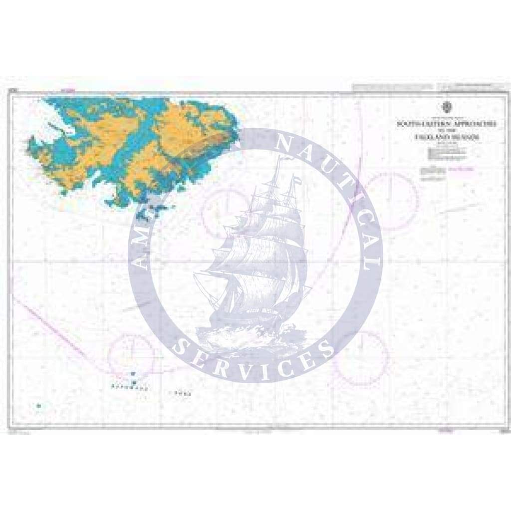 British Admiralty Nautical Chart 2520: South-Eastern Approaches to the Falkland Islands