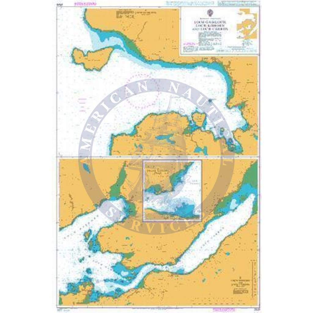 British Admiralty Nautical Chart 2528: Loch Gairloch, Loch Kishorn and Loch Carron